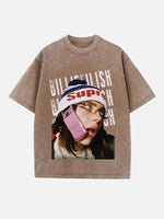 Billie Eilish Print Round Neck T-shirt