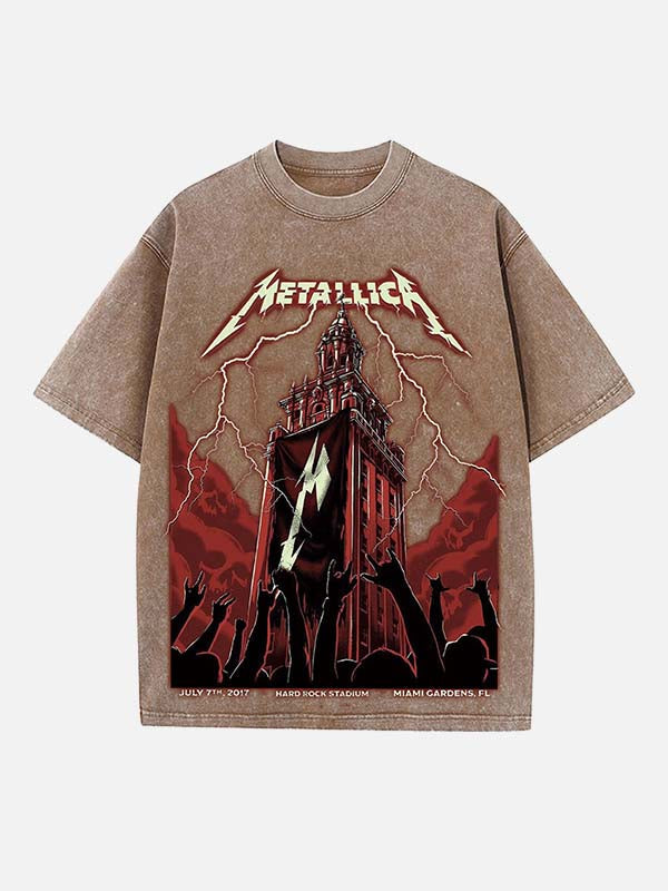 Metallica Print Round Neck T-shirt