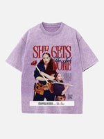 Chappell Roan Print Round Neck T-shirt