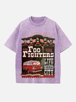 Foo Fighters Print Round Neck T-shirt