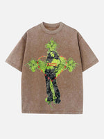 Charli xcx Print Round Neck T-shirt