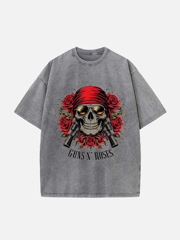 GUNS N' ROSES Print Round Neck T-shirt