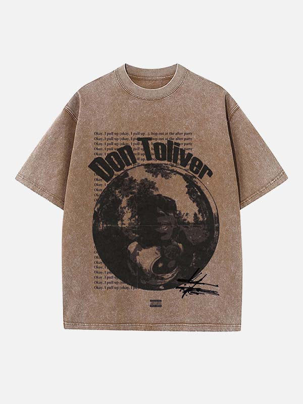 Don Toliver Print Round Neck T-shirt