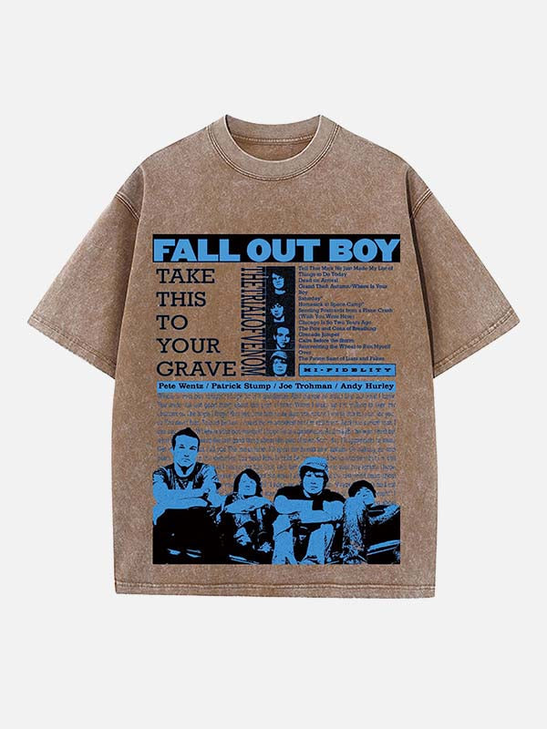 Fall Out Boy Print Round Neck T-shirt