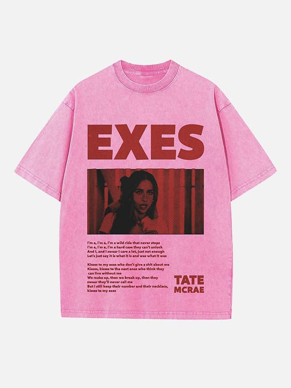 Tate McRae Print Round Neck T-shirt