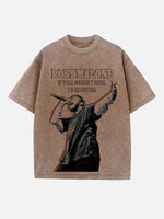 Post Malone Print Round Neck T-shirt