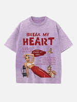 Dua Lipa Print Round Neck T-shirt