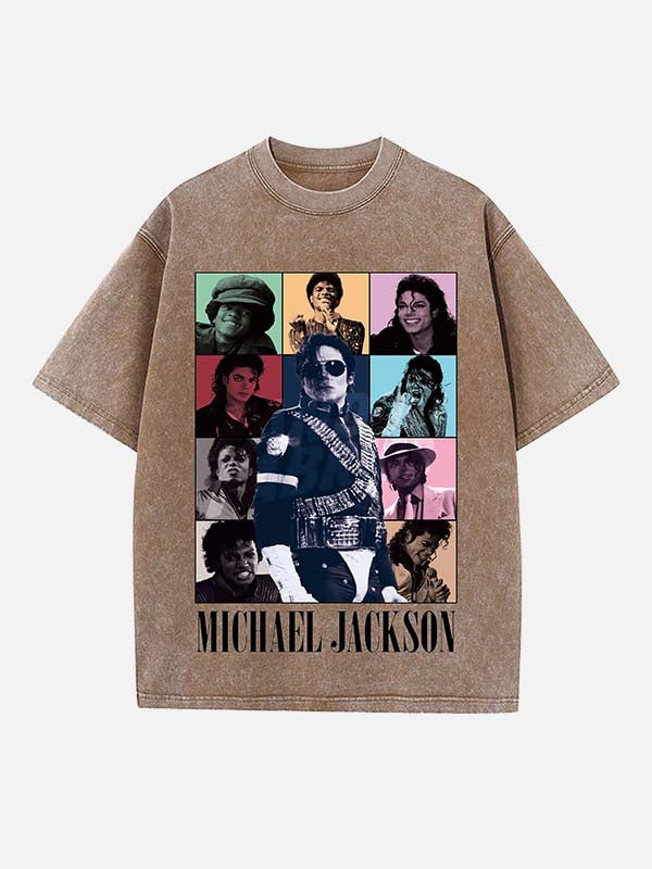 Michael Jackson Print Round Neck T-shirt