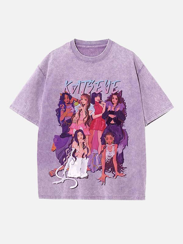 KATSEYE Print Round Neck T-shirt