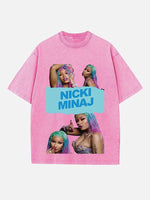 Nicki Minaj Print Round Neck T-shirt