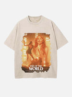 Miley Cyrus Print Round Neck T-shirt