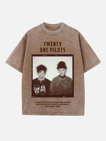 Twenty One Pilots Print Round Neck T-shirt