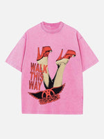 Aerosmith Print Round Neck T-shirt