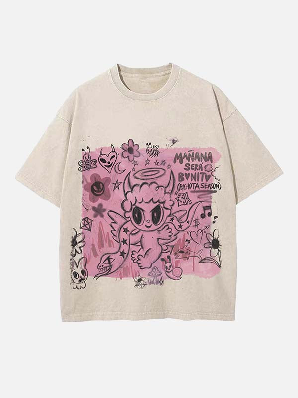 Karol G Print Round Neck T-shirt