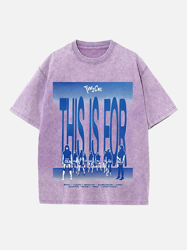 TWICE Print Round Neck T-shirt