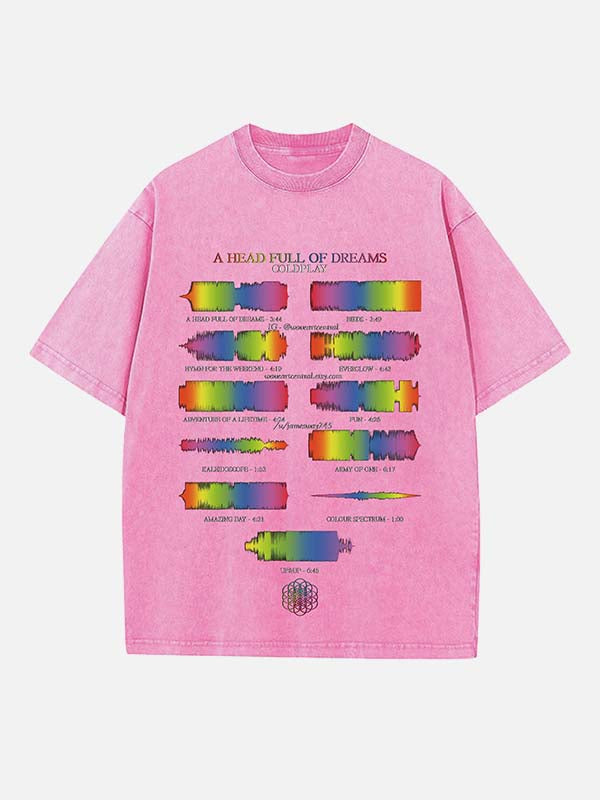 Coldplay Print Round Neck T-shirt