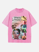 Halsey Print Round Neck T-shirt