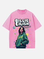 Billie Eilish Print Round Neck T-shirt