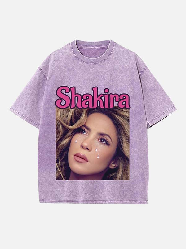 Shakira Print Round Neck T-shirt