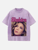 Shakira Print Round Neck T-shirt