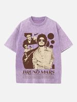 Bruno Mars Print Round Neck T-shirt