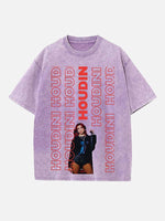 Dua Lipa Print Round Neck T-shirt