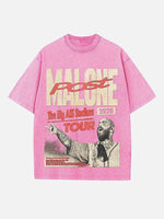 Post Malone Print Round Neck T-shirt