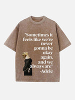 Adele Print Round Neck T-shirt