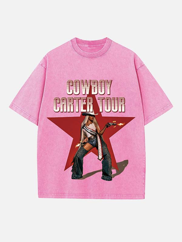 Beyoncé Print Round Neck T-shirt