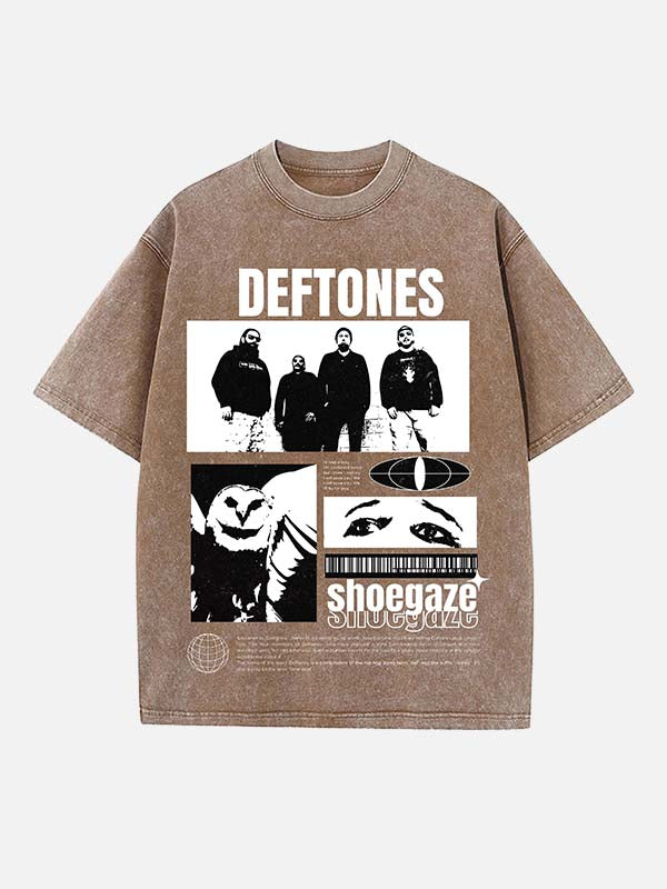 Deftones Print Round Neck T-shirt