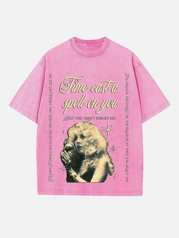 Fleetwood Mac Print Round Neck T-shirt