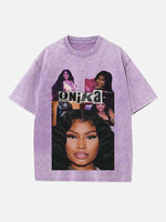 Nicki Minaj Print Round Neck T-shirt