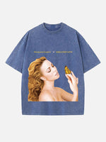 Mariah Carey Print Round Neck T-shirt