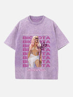 Karol G Print Round Neck T-shirt