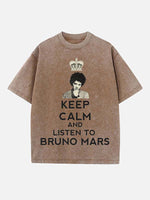 Bruno Mars Print Round Neck T-shirt