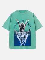 Miley Cyrus Print Round Neck T-shirt