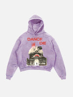 Lady Gaga Print Slant Pockets Hoodie