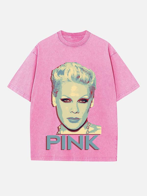 P!nk Print Round Neck T-shirt