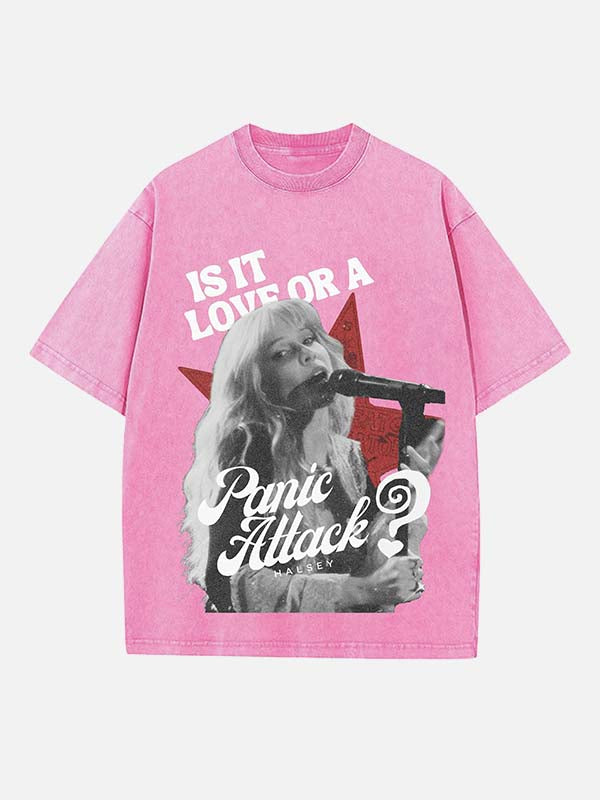 Halsey Print Round Neck T-shirt