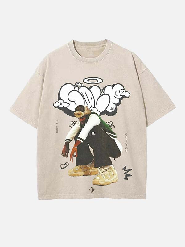 Tyler, The Creator Print Round Neck T-shirt