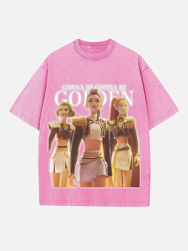 HUNTR/X Print Round Neck T-shirt