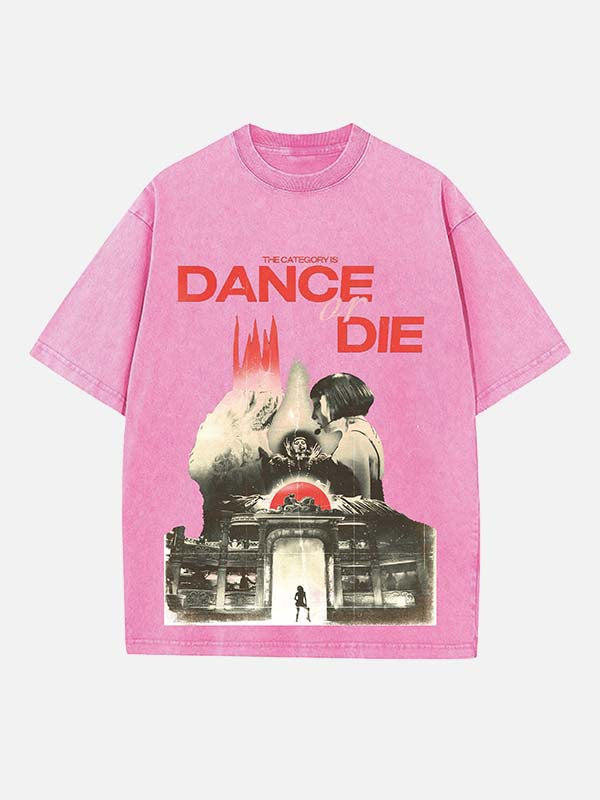 Lady Gaga Print Round Neck T-shirt