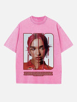 Dua Lipa Print Round Neck T-shirt