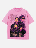 BTS Print Round Neck T-shirt