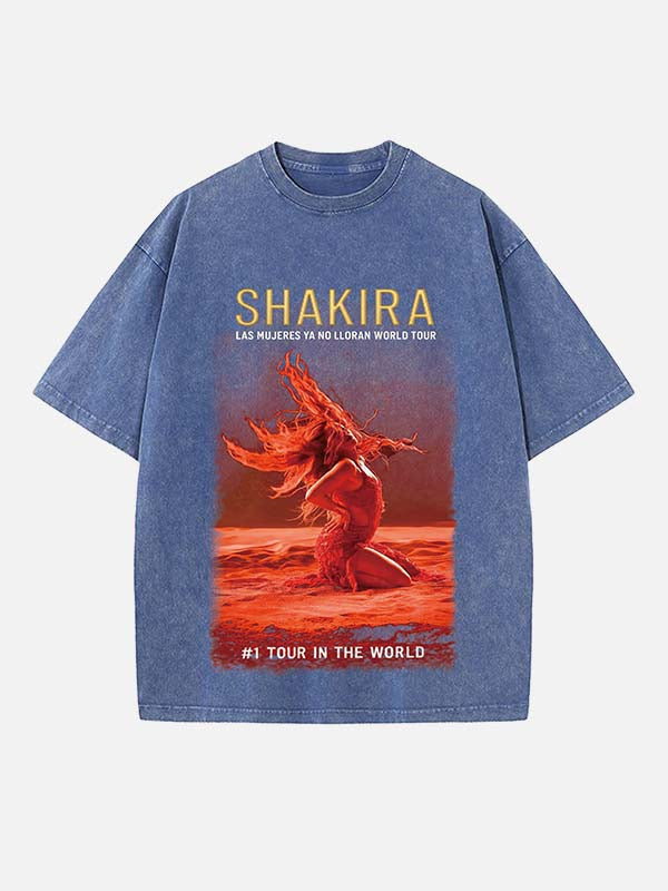Shakira Print Round Neck T-shirt