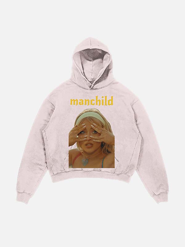 Sabrina Carpenter Print Slant Pockets Hoodie