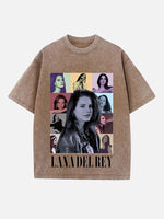 Lana Del Rey Print Round Neck T-shirt
