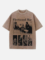 Fleetwood Mac Print Round Neck T-shirt