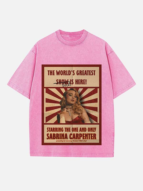 Sabrina Carpenter Print Round Neck T-shirt