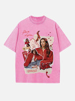 Dua Lipa Print Round Neck T-shirt